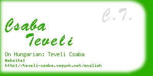 csaba teveli business card